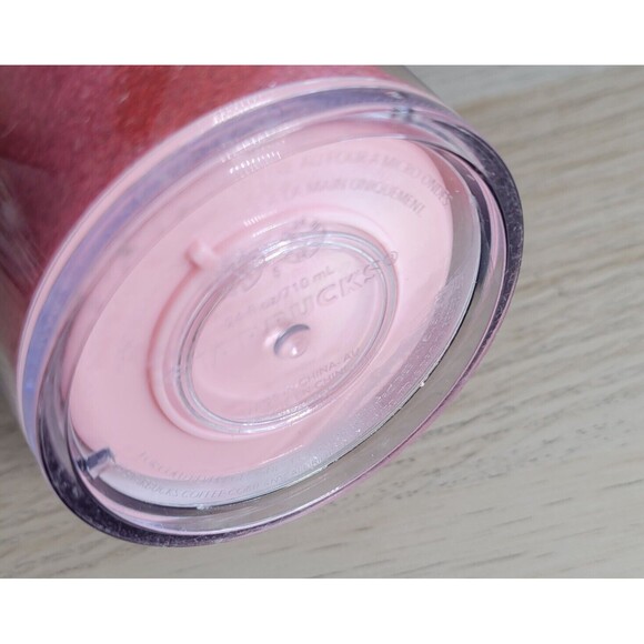 Starbucks Holiday 2020 Glitter Peppermint Swirl 24 oz. Cold Cup Tumbler New - Picture 5 of 6